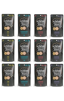 Schesir After Dark 4 Çeşit Karma Pouch Mousse Kedi Yaş Mama 80 Gr. X 12 Adet Schesir After Dark 4 Çeşit Karma Pouch Mousse Kedi Yaş Mama 80 Gr. X 12 Adet