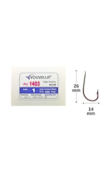 Youvella 1403 No:1 Kore Olta İğnesi Siyah Nikel 100 Adet Youvella 1403 No:1 Kore Olta İğnesi Siyah Nikel 100 Adet