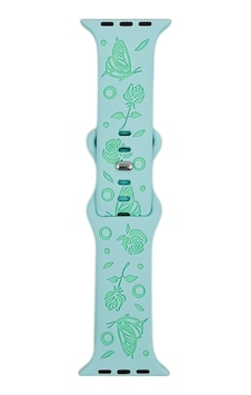 Nettech Apple Uyumlu Watch Seri 40/38 Mm Desenli Silikon Kordon - Su Yeşili Nettech Apple Uyumlu Watch Seri 40/38 Mm Desenli Silikon Kordon - Su Yeşili