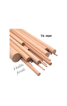 Ahşap Kavela Çıta Çubuk Kavela 1 .kalite Yivsiz 14 Mm 50 Cm 5 Ade