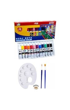 12 Renk Guaj Boya Başlangıç Seti 12x9 Ml Çok Renkli 12 Renk Guaj Boya Başlangıç Seti 12x9 Ml Çok Renkli