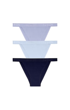 Suwen 3 Lü Pamuklu Slip Külot St004560156 Mor - Lacivert - Mavi Suwen 3 Lü Pamuklu Slip Külot St004560156 Mor - Lacivert - Mavi