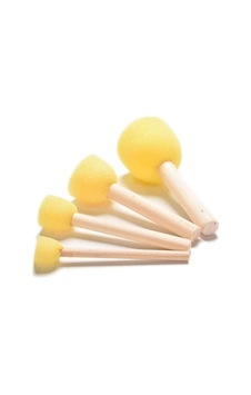 Refsan Ahşap Saplı Sarı Sünger Set