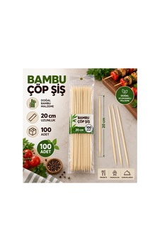 Çöp Şiş 20 Cm 100 Adet Bambu Çöp Şiş - 920922408 Çöp Şiş 20 Cm 100 Adet Bambu Çöp Şiş - 920922408