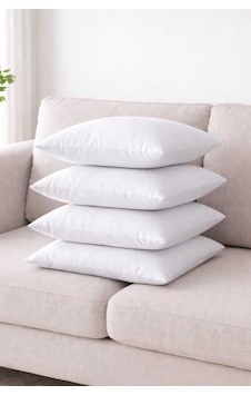 Turkıshrug Kıngdom 4 Adet Kalite Kare Kırlent İç Yastık 1.kalite Sünger Kırpıntı+ Elyaf Dolgulu 43x43 45 X 45 Beyaz