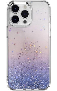Apple  Uyumlu  iPhone 14 Pro Max Kılıf Parlayan Simli Şeffaf Lisanslı Switcheasy Starfield Kapak Çok Renkli