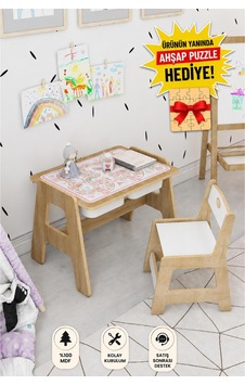 Lesson Montessori Ahşap Aktivite Masa Sandalye Takımı Pembe - 749284546 Lesson Montessori Ahşap Aktivite Masa Sandalye Takımı Pembe - 749284546