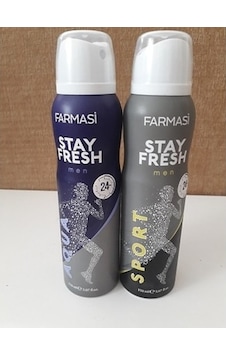 Farmasi Stay Fresh Sport Erkek Sprey Deodorant 150 ML + Stay Fresh Aqua Erkek Sprey Deodorant 150 ML Farmasi Stay Fresh Sport Erkek Sprey Deodorant 150 ML + Stay Fresh Aqua Erkek Sprey Deodorant 150 ML