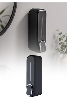 Duvara Monte Sıvı Sabunluk Manuel Dispenser Mutfak Deterjan Şampuan Duş Jel Organizer 22 Cm Siyah Duvara Monte Sıvı Sabunluk Manuel Dispenser Mutfak Deterjan Şampuan Duş Jel Organizer 22 Cm Siyah