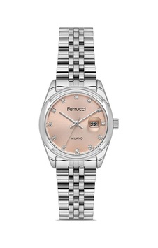 Ferrucci Fer.03806m.06 Çelik Kordon Kadın Kol Saati Metalik Gri Ferrucci Fer.03806m.06 Çelik Kordon Kadın Kol Saati Metalik Gri