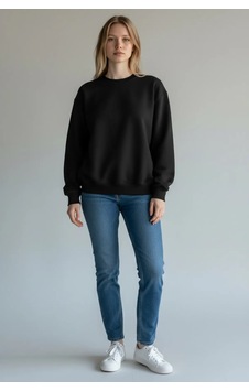 Grizum Siyah İçi Polarlı Sweat