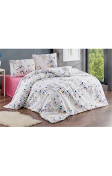 Çift Kişilik Nevresim Takımı 200x220cm 4 Yastık Kılıfı Lastikli Çarşaflı 180x200+25 Beyaz - Pembe Çift Kişilik Nevresim Takımı 200x220cm 4 Yastık Kılıfı Lastikli Çarşaflı 180x200+25 Beyaz - Pembe
