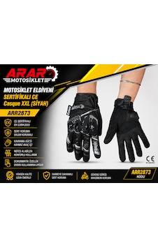 Gasque Motosiklet Eldiveni Sertifikalı Ce Casque Xxl Siyah -arr2873
