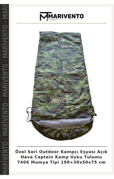 Özel Seri Outdoor Kampçı Eşyası Açık Hava Captain Kamp Uyku Tulumu 7406 Mumya Tipi 190+30x50x75 Cm Çok Renkli Özel Seri Outdoor Kampçı Eşyası Açık Hava Captain Kamp Uyku Tulumu 7406 Mumya Tipi 190+30x50x75 Cm Çok Renkli