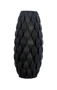 Elıptıcal Buyuk Sıyah 3d Vazo 20x20x42 Cm Siyah Elıptıcal Buyuk Sıyah 3d Vazo 20x20x42 Cm Siyah