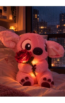Stitch Gül Detaylı Işıklı Trend Oyuncak 046 - Pembe