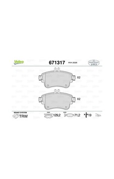 Mercedes A180d W176 On Fren Balatasi 2012-2018 Valeo 671317 Mercedes A180d W176 On Fren Balatasi 2012-2018 Valeo 671317