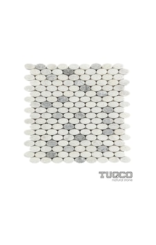 TUQCO Doğaltaş Ellipse Muğla B. - Gümüş Eskitme Mermer Mozaik TUQCO Doğaltaş Ellipse Muğla B. - Gümüş Eskitme Mermer Mozaik