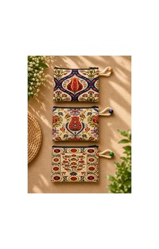 Badufa Home Goblen Dokums Cüzdan 3 Adet Bej Bej Badufa Home Goblen Dokums Cüzdan 3 Adet Bej Bej