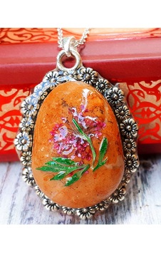 Helenart Gümüş Zincirli Kolye Kariya Pembe Helenart Gümüş Zincirli Kolye Kariya Pembe