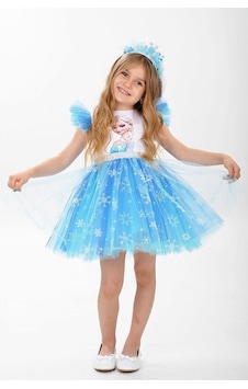 Kız Çocuk Elsa Barbie Doğum Günü Ve Parti Elbises İ Mavi Kız Çocuk Elsa Barbie Doğum Günü Ve Parti Elbises İ Mavi