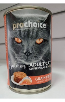 Prochoice Somonlu Tahılsız Pate Konserve Yetişkin Kedi Maması 400 G Prochoice Somonlu Tahılsız Pate Konserve Yetişkin Kedi Maması 400 G