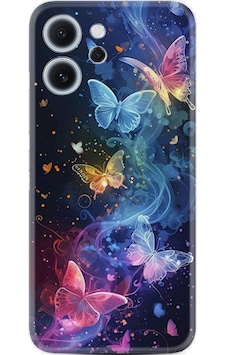 Oppo Reno 14f Kılıf Boutique Baskılı Resimli Neon Kelebekler Pcode -092 Oppo Reno 14f Kılıf Boutique Baskılı Resimli Neon Kelebekler Pcode -092