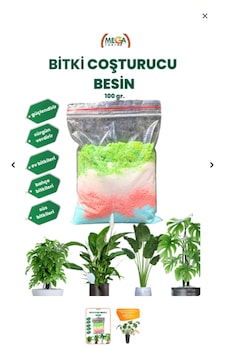 Ordu Mega Tarım Tüm Bitkiler İçin Besin, Bitki Coşturucu Özel 4'lü Karışım 100 Gr. 100 G