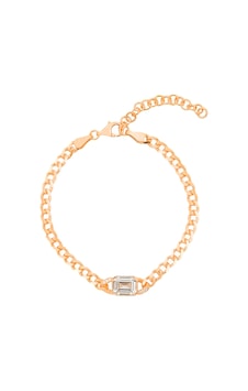 Baget Taşlı Zincir Bileklik 719111 Rose Gümüş Baget Taşlı Zincir Bileklik 719111 Rose Gümüş