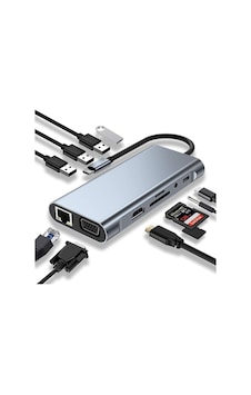 Taplin Tk-122 11 İn 1 Type-c Hub Usb Hdmı Vga Lan Çoklayıcı 1 ADET Taplin Tk-122 11 İn 1 Type-c Hub Usb Hdmı Vga Lan Çoklayıcı 1 ADET