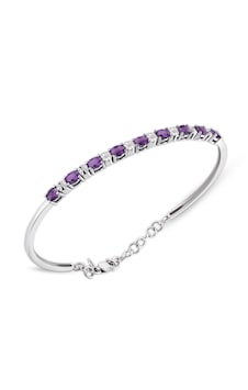 Lilarote 2.10 Ct Pırlantalı Oval Ametist Bilezik Lilarote 2.10 Ct Pırlantalı Oval Ametist Bilezik