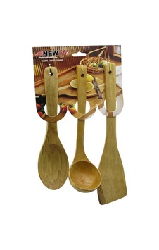 Newlife Clkn-2337 3 Parça Ahşap Bambu Mutfak Servis Seti Kaşık, Kepçe, Spatula Ahsap Newlife Clkn-2337 3 Parça Ahşap Bambu Mutfak Servis Seti Kaşık, Kepçe, Spatula Ahsap