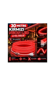 30 Metre 220v Kırmızı Neon Led 8x16 Mm Ultra Parlak Ip65 Suya Dayanıklı Fişli Tak Çalıştır Esnek Şerit Led Iç Dış Mekan Dekoratif Aydınlatma Kırmızı - 939334421 Kırmızı 30 Metre 220v Kırmızı Neon Led 8x16 Mm Ultra Parlak Ip65 Suya Dayanıklı Fişli Tak Çalıştır Esnek Şerit Led Iç Dış Mekan Dekoratif Aydınlatma Kırmızı - 939334421 Kırmızı