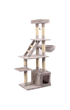 Tommy - 638 - Çok Katlı Lüks Kedi 60x40x148 Evli - Csmo-tex - Tırmalama Gri Tommy - 638 - Çok Katlı Lüks Kedi 60x40x148 Evli - Csmo-tex - Tırmalama Gri