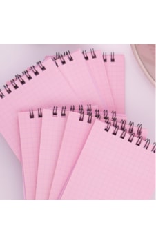 Dream Notes 9x15cm 8'li Kareli Not Defteri Seti - Pembe Dream Notes 9x15cm 8'li Kareli Not Defteri Seti - Pembe