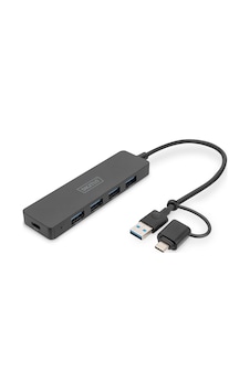 Usb 3.0 Hub 4-port, Slimline With Usb-c Adapter, 5gbps, 0,2m Cable Usb 3.0 Hub 4-port, Slimline With Usb-c Adapter, 5gbps, 0,2m Cable