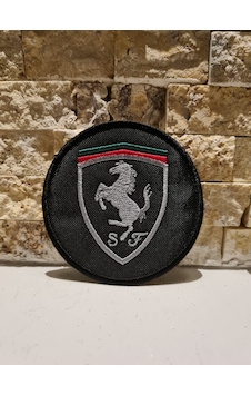 Çeyiz Ferrarı - Patch Peç Arma Nakış Işleme Dokuma Gri