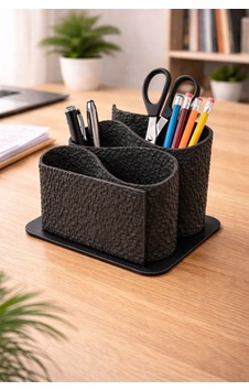 Blackstone 3 Bölmeli Masaüstü Kalemlik Siyah Modern Ofis Düzenleyici Organizer Diğer Blackstone 3 Bölmeli Masaüstü Kalemlik Siyah Modern Ofis Düzenleyici Organizer Diğer