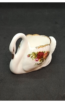 Old Country Roses Bone China Antika Porselen Mini Kuğu Figürü 8x4.5 Cm Turuncu Old Country Roses Bone China Antika Porselen Mini Kuğu Figürü 8x4.5 Cm Turuncu