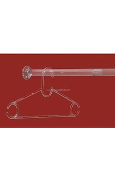 Şeffaf Yuvarlak Dolap Gardırop Askı Borusu Seti 30 Cm Şeffaf Yuvarlak Dolap Gardırop Askı Borusu Seti 30 Cm