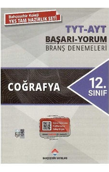 Bahçeşehir Yayınları 12. Sınıf Tyt - Ayt Coğrafya Başarı - Yorum Branş Denemeleri Bahçeşehir Yayınları 12. Sınıf Tyt - Ayt Coğrafya Başarı - Yorum Branş Denemeleri