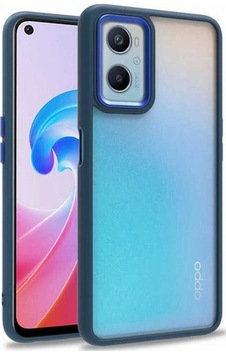 Oppo A76 Kılıf Zore Flora Kapak Mavi Oppo A76 Kılıf Zore Flora Kapak Mavi