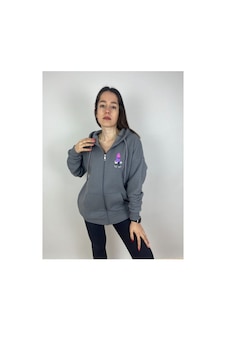 Altamira Unisex Gri Karikatür Baskılı Mevsimlik Oversize Kapüşonlu Hırka 001 Altamira Unisex Gri Karikatür Baskılı Mevsimlik Oversize Kapüşonlu Hırka 001