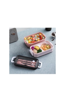 Paslanmaz Çelik Yemek Tası Isı Yalıtımlı 3 Katlı Yemek Termosu Ofis Kamp Lunchbox Pembe - 858263192 Pembe
