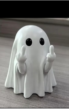 Orta Parmak Çeken Hayalet Figür Komik Dekoratif Obje Esprili Hediye Orta Parmak Çeken Hayalet Figür Komik Dekoratif Obje Esprili Hediye