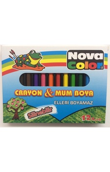 Nova Color Mum Boya Yarım Boy Silinebilir 12 Renk Nova Color Mum Boya Yarım Boy Silinebilir 12 Renk