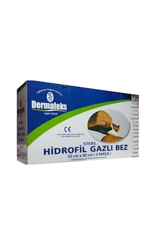Hidrofil Gazli Bez Steril 30 x 80 CM 2 Parça 100 Adet Hidrofil Gazli Bez Steril 30 x 80 CM 2 Parça 100 Adet