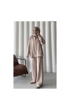 Butik Oversize Krem Modal Takım Krem Krem Butik Oversize Krem Modal Takım Krem Krem