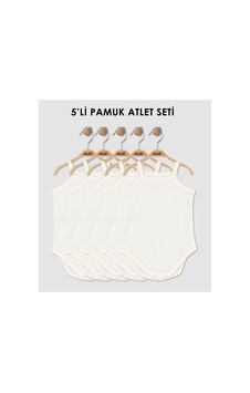 Alglıfe Kız Bebek Askılı Atlet Çıt Çıtlı - Beyaz %100 Pamuk Alglıfe Kız Bebek Askılı Atlet Çıt Çıtlı - Beyaz %100 Pamuk