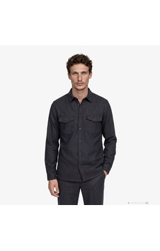 The Kooples Erkek Logo Baskılı Gri Gömlek